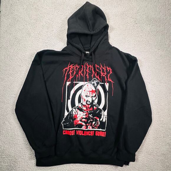 Terrifier 2 Hoodie Art The Clown Horror Movie Men's XL Black Chaos Violence Gore - Picture 8 of 8